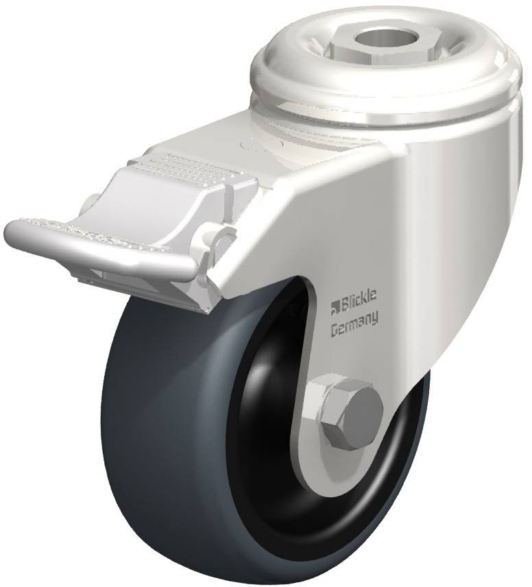 Blickle 628396 LKRXA-TPA 80G-FI-ELS Kółko skrętne z hamulcem Średnica koła: 80 mm Maksymalne obciążenie: 65 kg 1 szt. - obrazek 1