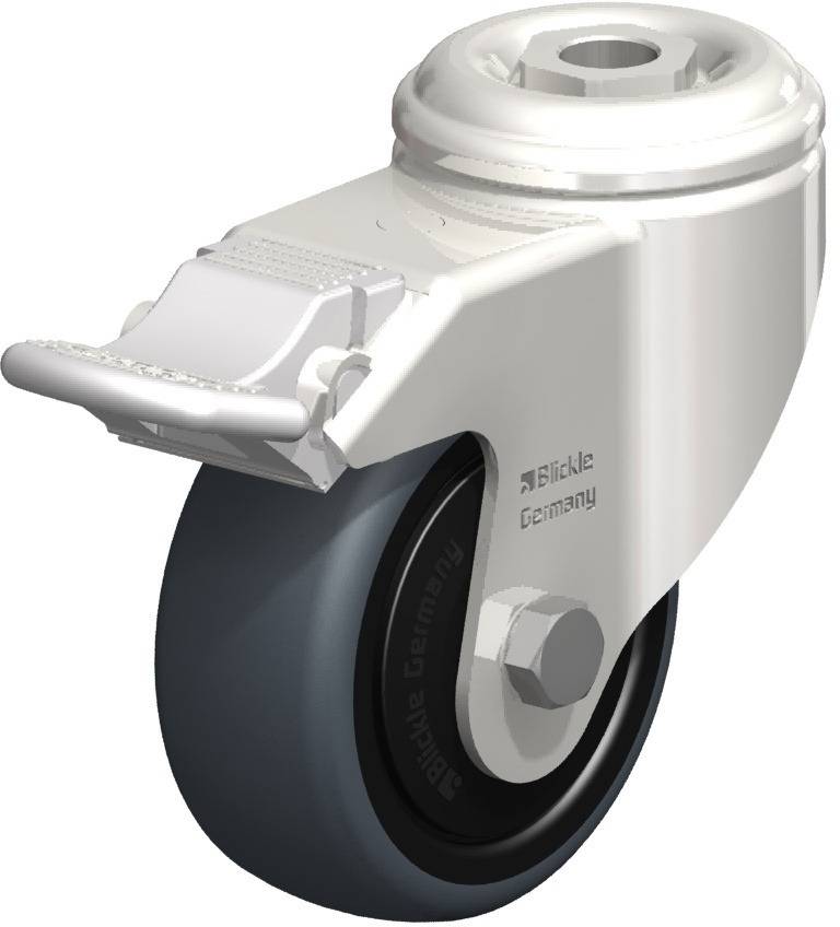 Blickle 644534 LKRXA-TPA 80KFD-FI-ELS Kółko skrętne z hamulcem Średnica koła: 80 mm Maksymalne obciążenie: 65 kg 1 szt. - obrazek 1