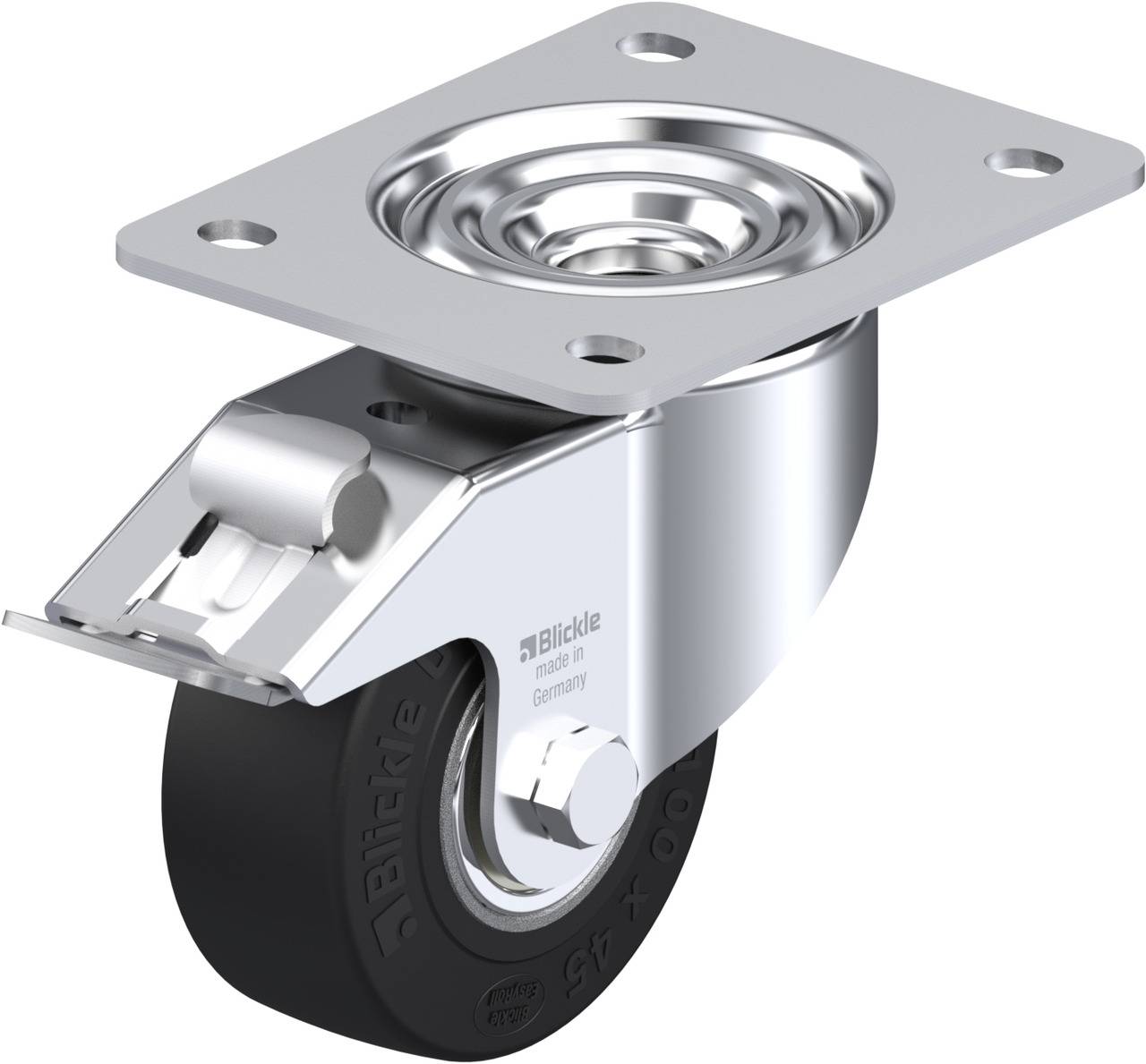 Blickle 622167 LK-SE 100K-3-FI Kółko skrętne z hamulcem Średnica koła: 100 mm Maksymalne obciążenie: 270 kg 1 szt. - obrazek 1