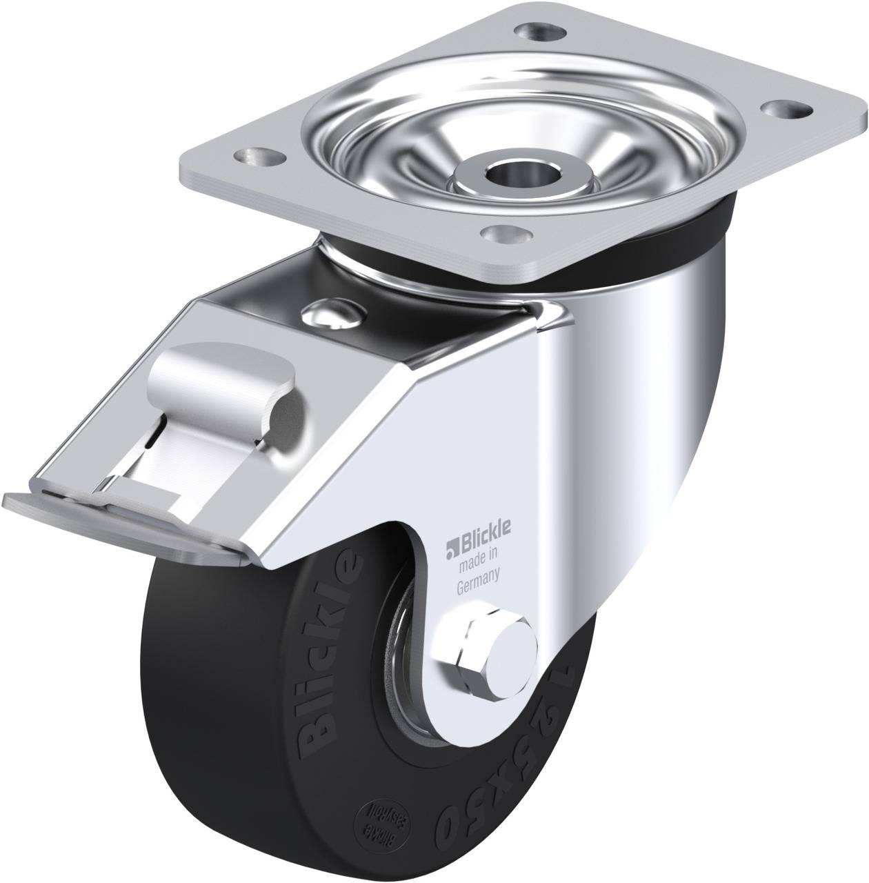 Blickle 612366 LK-SE 125K-FI Kółko skrętne z hamulcem Średnica koła: 125 mm Maksymalne obciążenie: 320 kg 1 szt. - obrazek 1