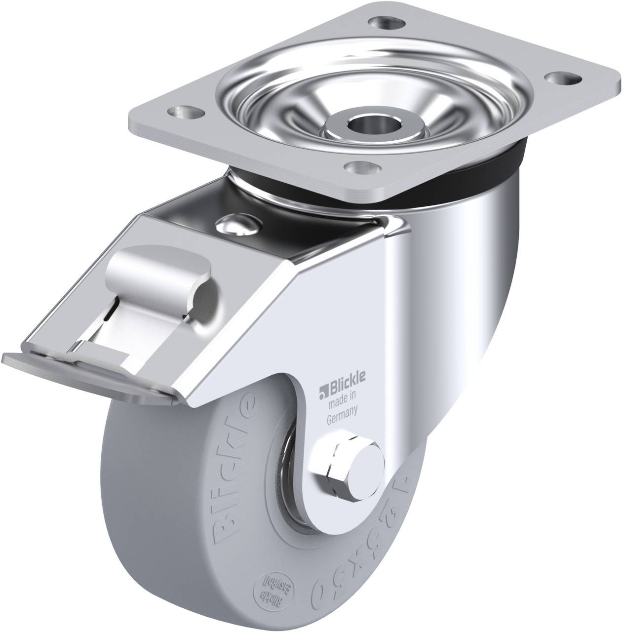 Blickle 712778 LK-SE 125K-FI-SG Kółko skrętne z hamulcem Średnica koła: 125 mm Maksymalne obciążenie: 320 kg 1 szt. - obrazek 1