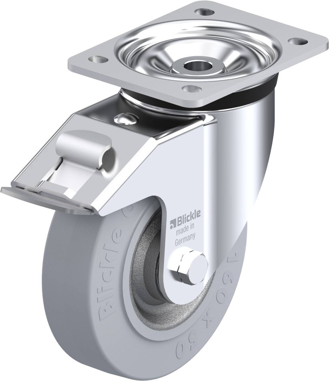 Blickle 644344 LK-SE 160K-FI-SG Kółko skrętne z hamulcem Średnica koła: 160 mm Maksymalne obciążenie: 450 kg 1 szt. - obrazek 1