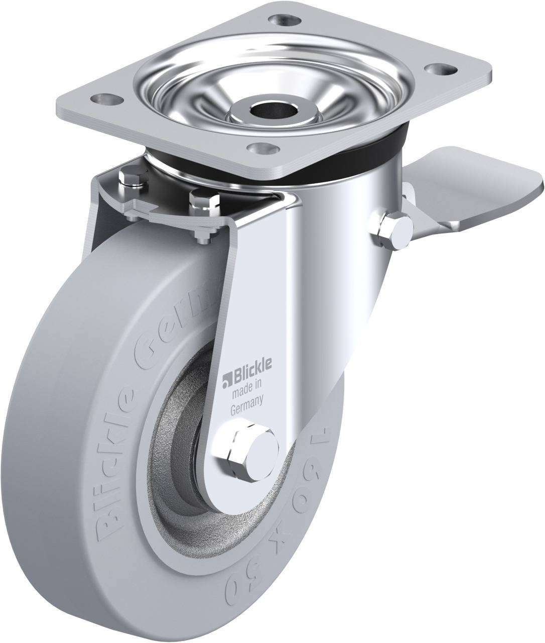 Blickle 689562 LK-SE 160K-ST-SG Kółko skrętne z hamulcem Średnica koła: 160 mm Maksymalne obciążenie: 450 kg 1 szt. - obrazek 1