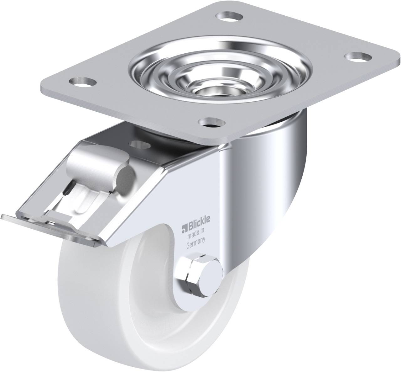 Blickle 633289 LK-SPO 100G-3-FI Kółko skrętne z hamulcem Średnica koła: 100 mm Maksymalne obciążenie: 350 kg 1 szt. - obrazek 1