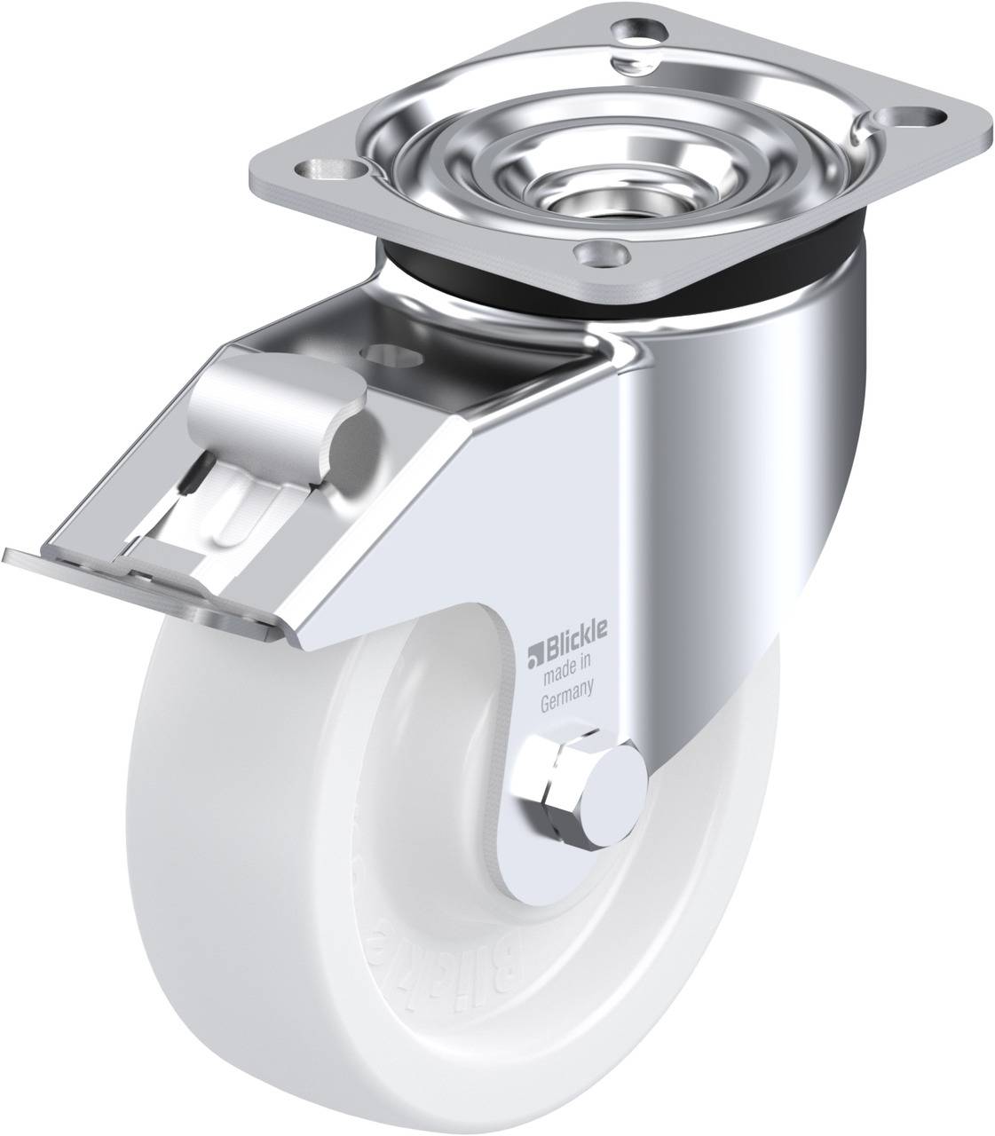 Blickle 613406 LK-SPO 125G-1-FI Kółko skrętne z hamulcem Średnica koła: 125 mm Maksymalne obciążenie: 350 kg 1 szt. - obrazek 1
