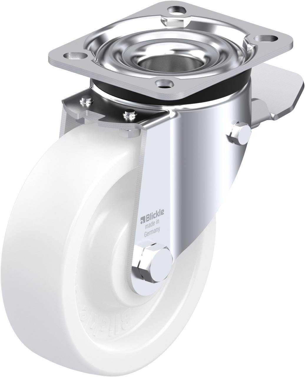 Blickle 270249 LK-SPO 125G-1-ST Kółko skrętne z hamulcem Średnica koła: 125 mm Maksymalne obciążenie: 350 kg 1 szt. - obrazek 1