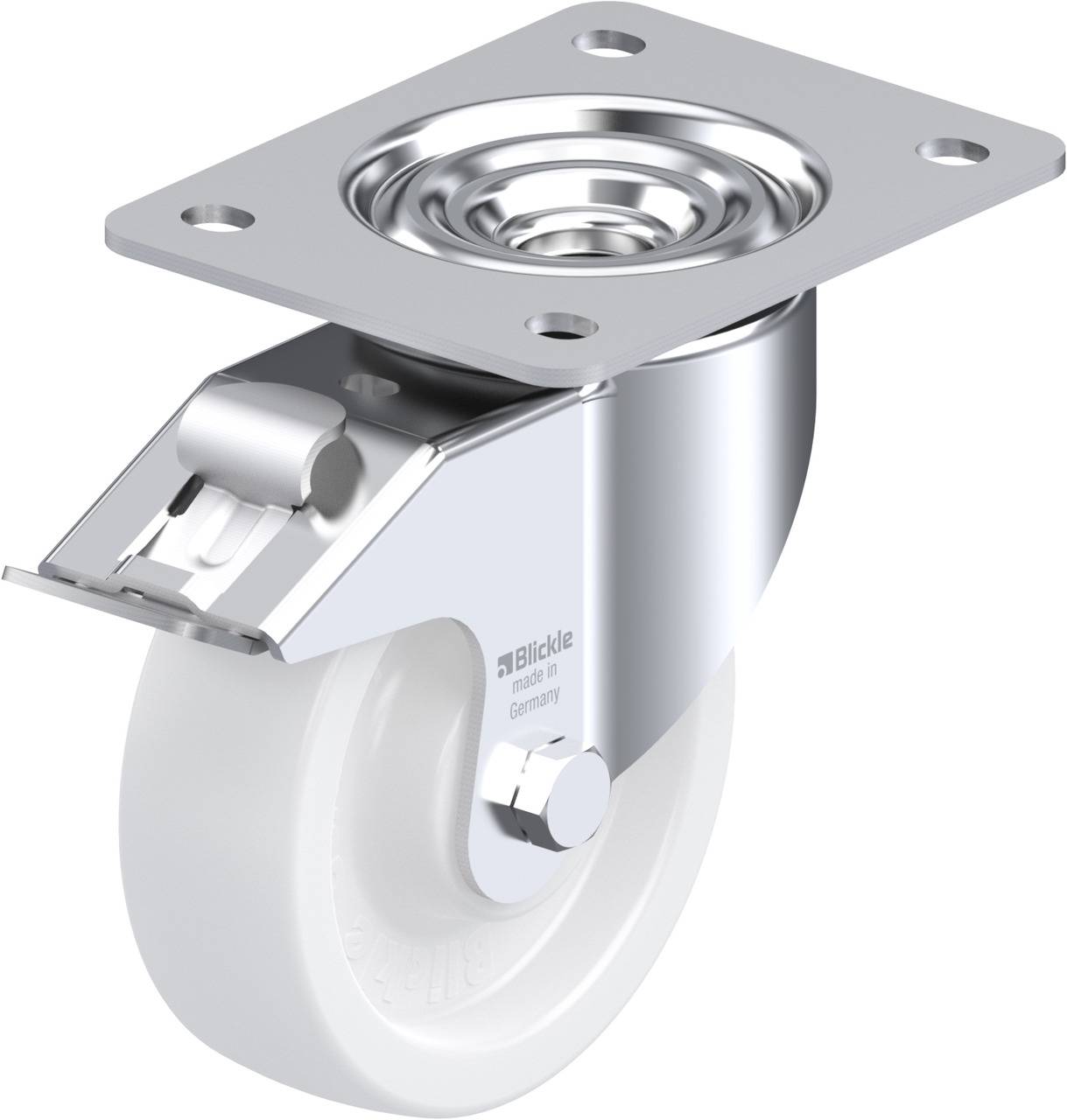 Blickle 616508 LK-SPO 125G-3-FI Kółko skrętne z hamulcem Średnica koła: 125 mm Maksymalne obciążenie: 350 kg 1 szt. - obrazek 1
