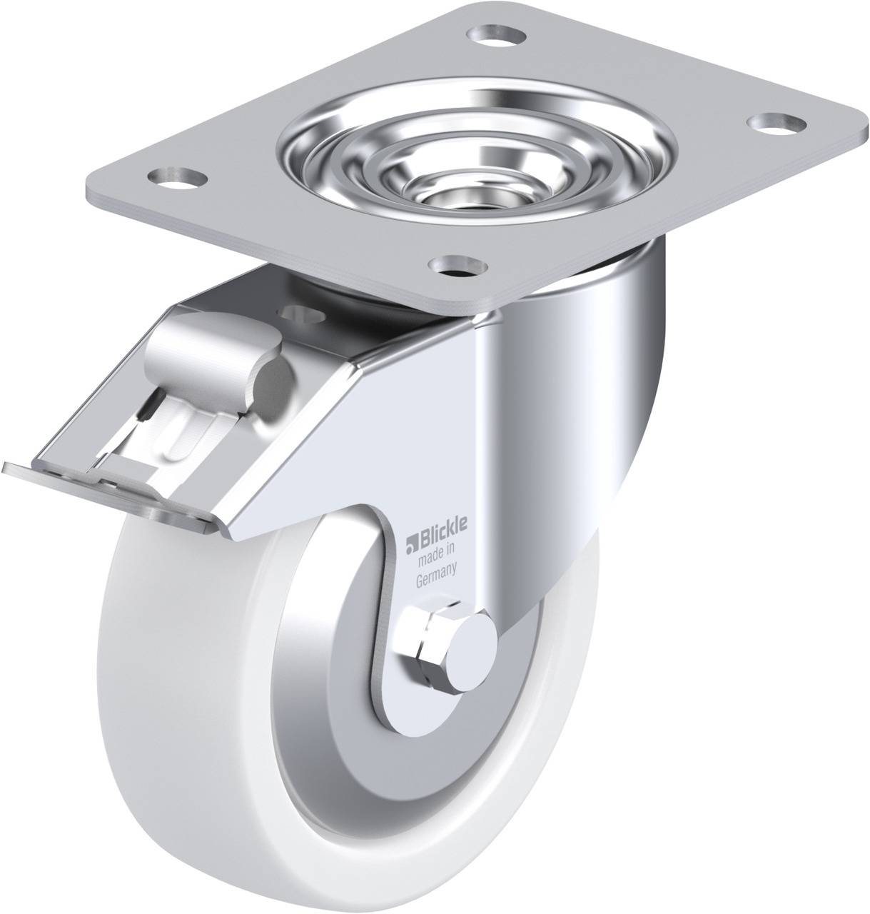 Blickle 636373 LK-SPO 125G-3-FI-FA Kółko skrętne z hamulcem Średnica koła: 125 mm Maksymalne obciążenie: 350 kg 1 szt. - obrazek 1