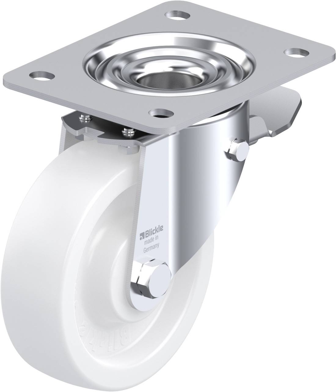 Blickle 295360 LK-SPO 125G-3-ST Kółko skrętne z hamulcem Średnica koła: 125 mm Maksymalne obciążenie: 350 kg 1 szt. - obrazek 1