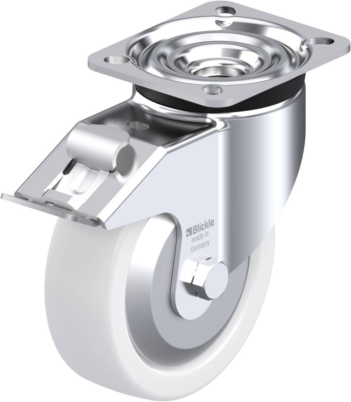 Blickle 750508 LK-SPO 125K-1-FI-FA Kółko skrętne z hamulcem Średnica koła: 125 mm Maksymalne obciążenie: 350 kg 1 szt. - obrazek 1