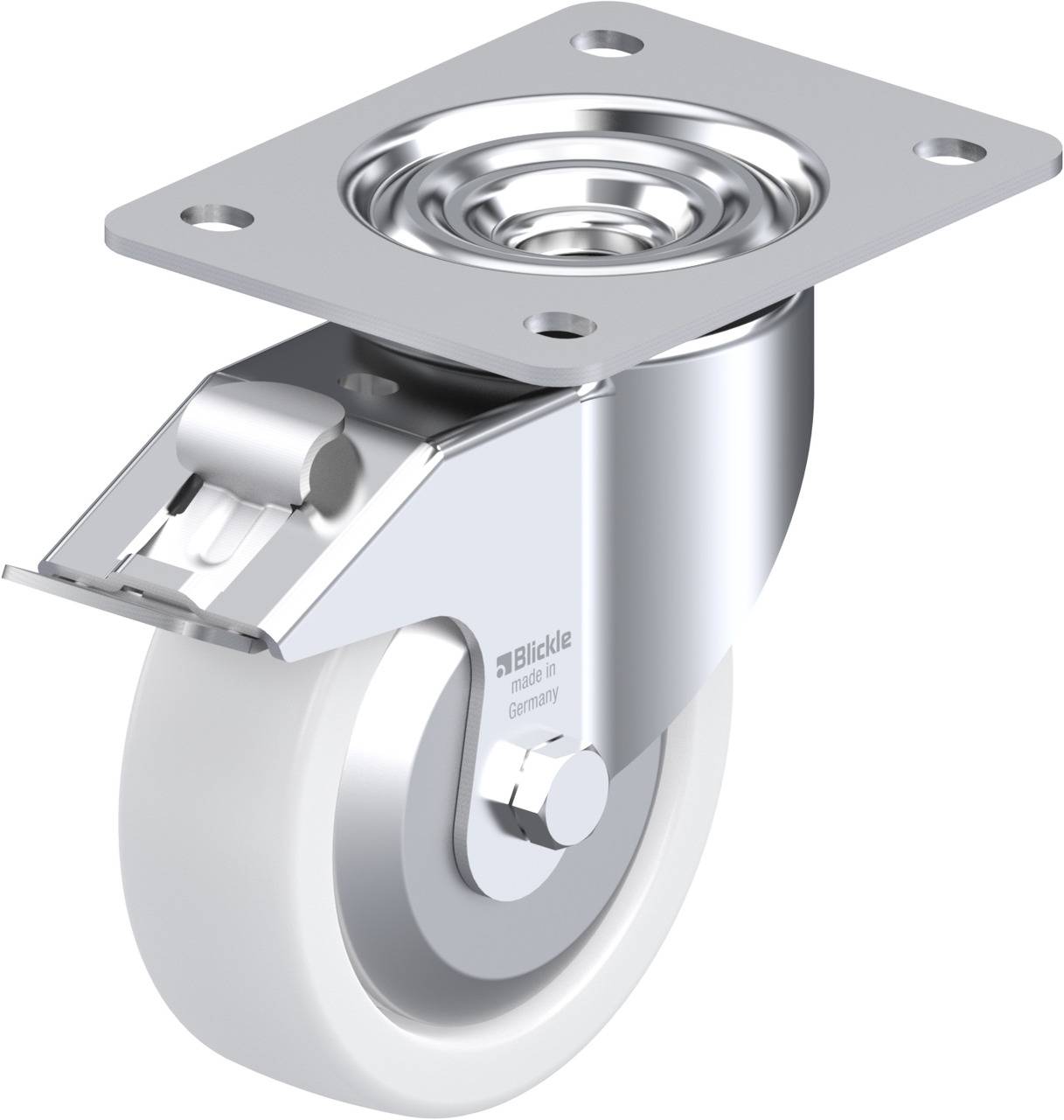 Blickle 750509 LK-SPO 125K-3-FI-FA Kółko skrętne z hamulcem Średnica koła: 125 mm Maksymalne obciążenie: 350 kg 1 szt. - obrazek 1