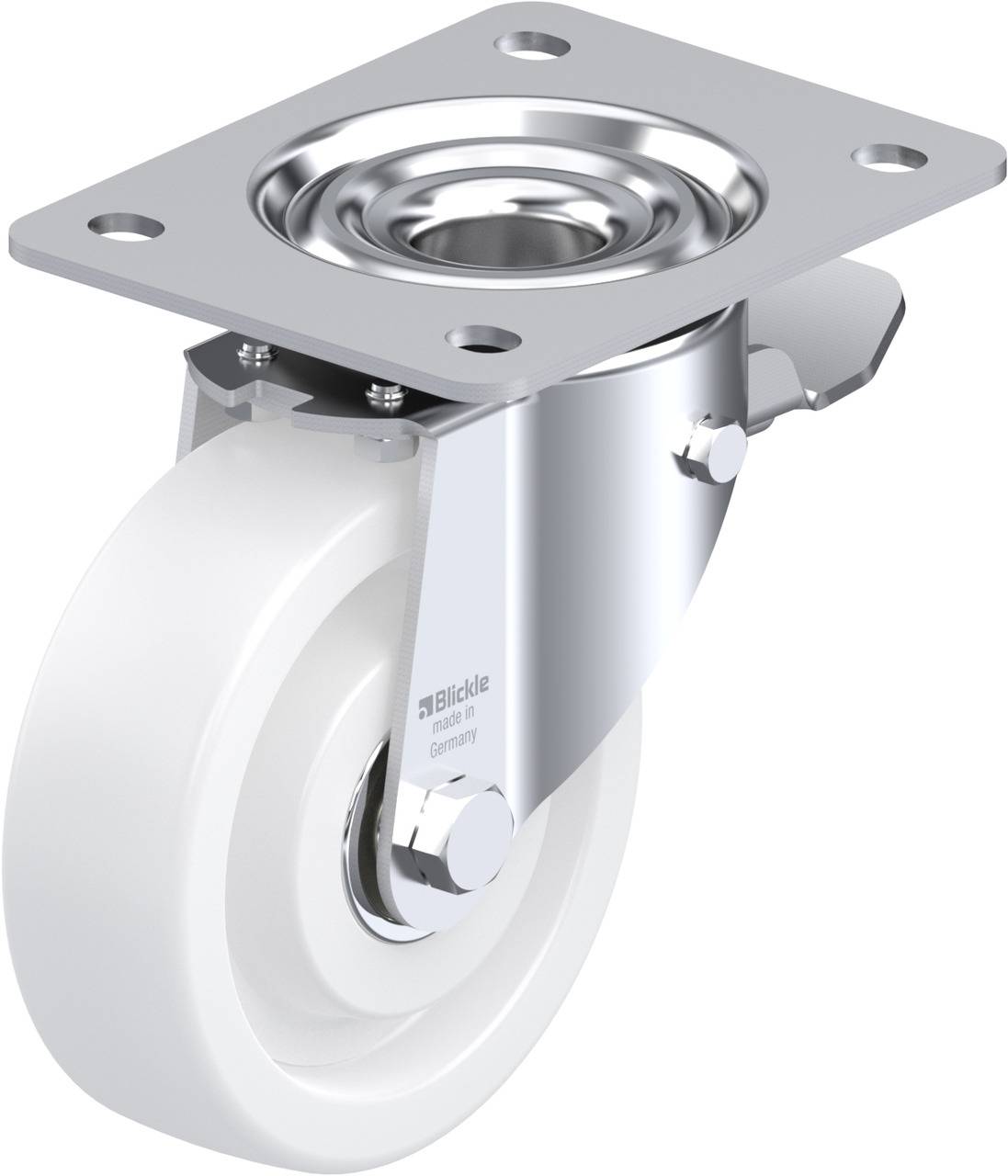 Blickle 309674 LK-SPO 125K-3-ST Kółko skrętne z hamulcem Średnica koła: 125 mm Maksymalne obciążenie: 350 kg 1 szt. - obrazek 1