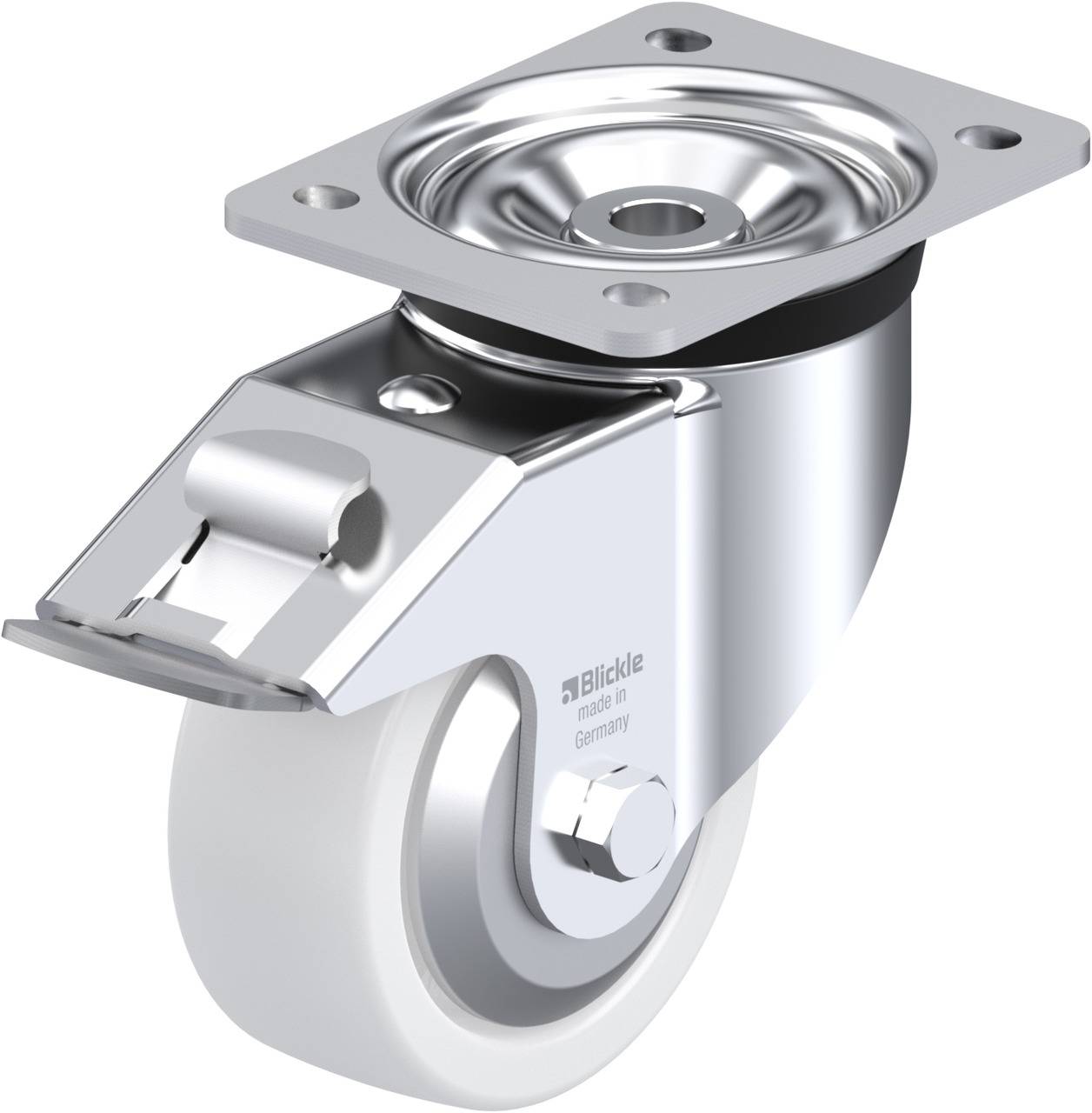 Blickle 662957 LK-SPO 127K-FI-FA Kółko skrętne z hamulcem Średnica koła: 125 mm Maksymalne obciążenie: 600 kg 1 szt. - obrazek 1
