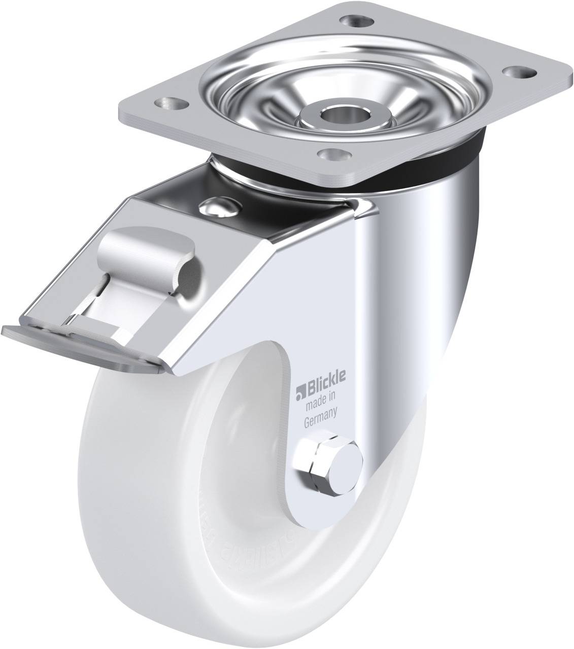 Blickle 617423 LK-SPO 150G-FI Kółko skrętne z hamulcem Średnica koła: 150 mm Maksymalne obciążenie: 600 kg 1 szt. - obrazek 1