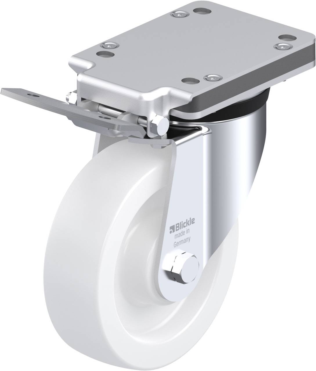 Blickle 852853 LK-SPO 160G-IS Kółko skrętne z hamulcem Średnica koła: 160 mm Maksymalne obciążenie: 600 kg 1 szt. - obrazek 1