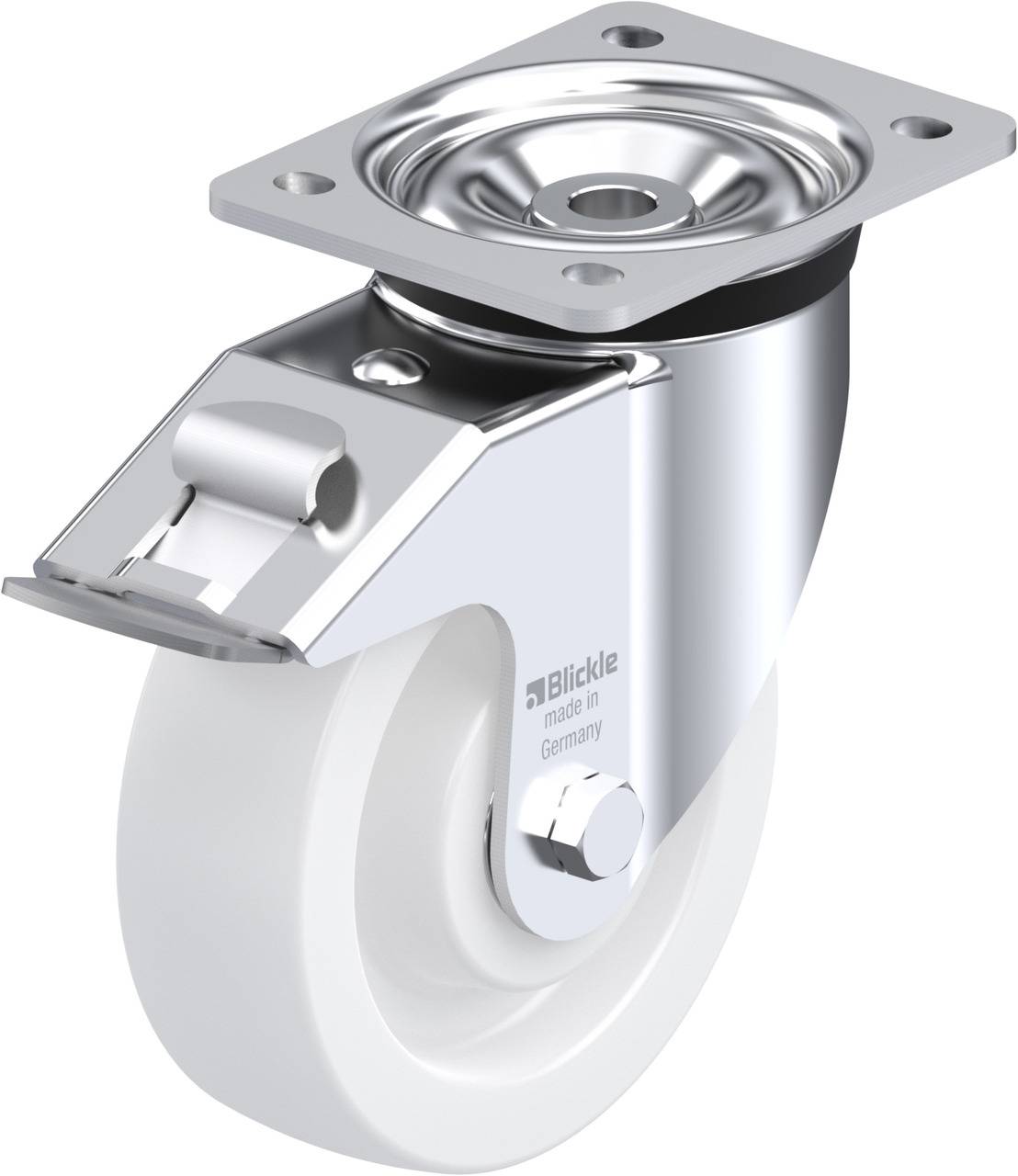 Blickle 754875 LK-SPO 160K-FI Kółko skrętne z hamulcem Średnica koła: 160 mm Maksymalne obciążenie: 600 kg 1 szt. - obrazek 1