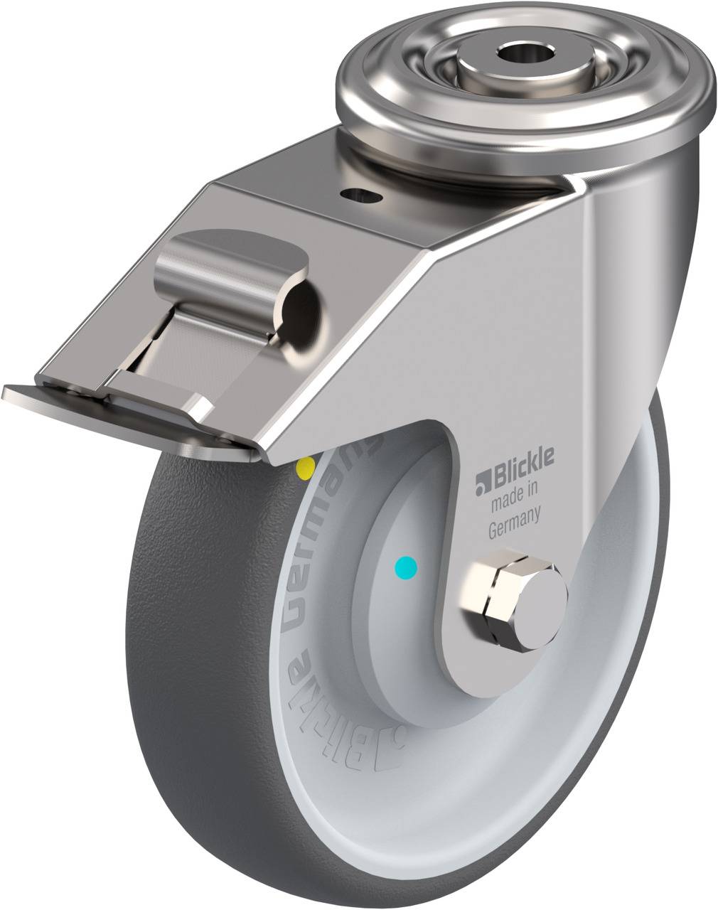 Blickle 853701 LEXR-PATH 160KAD-FI-ELS Kółko skrętne z hamulcem Średnica koła: 160 mm Maksymalne obciążenie: 260 kg 1 sz - obrazek 1
