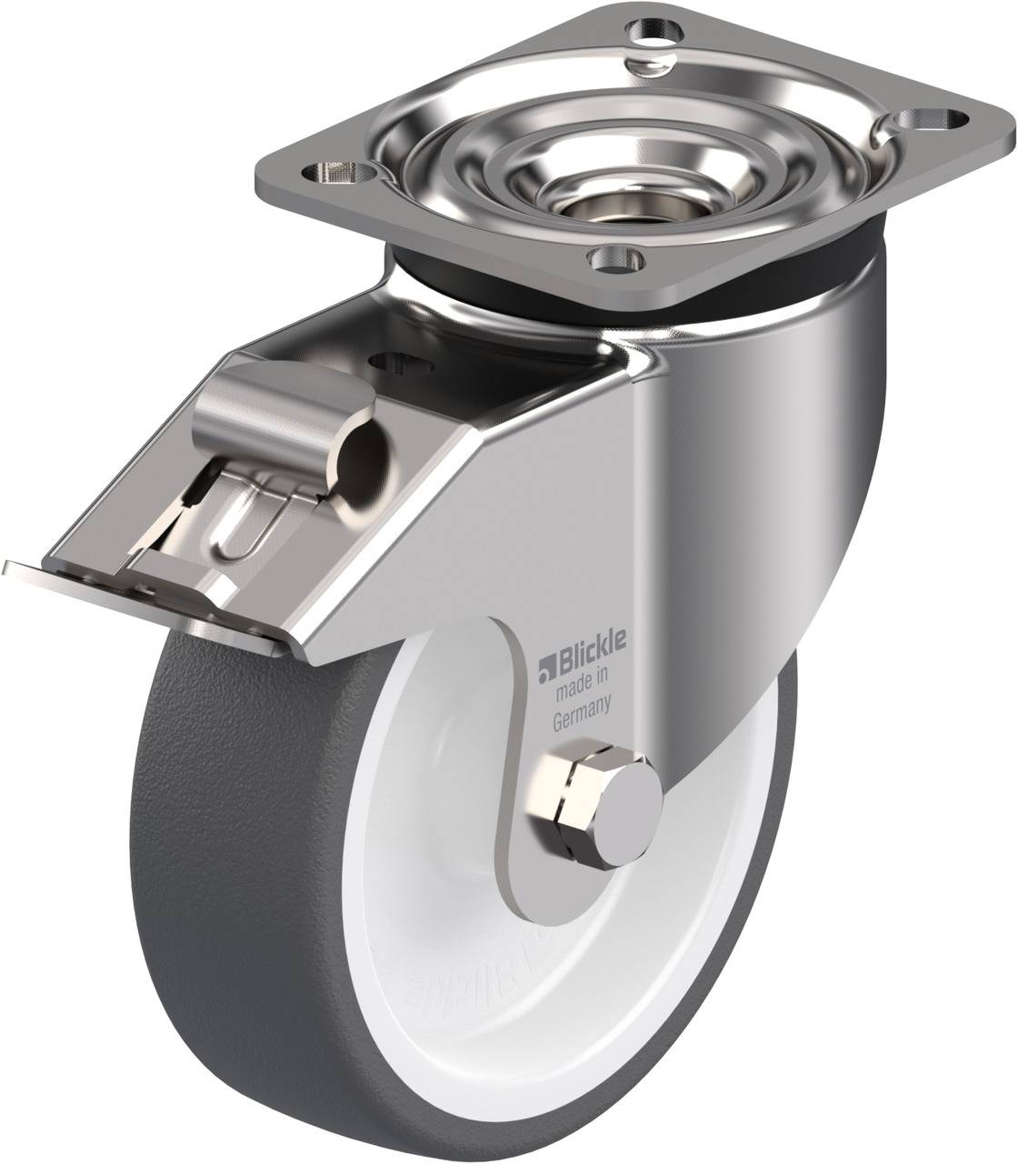 Blickle 754894 LKX-POTH 125G-1-FI Kółko skrętne z hamulcem Średnica koła: 125 mm Maksymalne obciążenie: 350 kg 1 szt. - obrazek 1