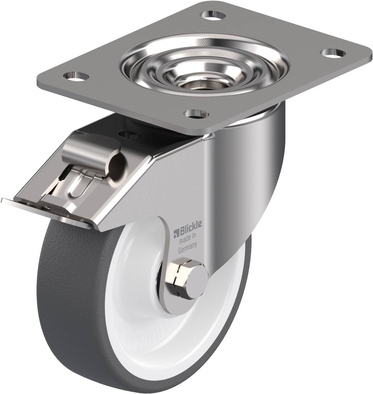 Blickle 754900 LKX-POTH 125XK-3-FI Kółko skrętne z hamulcem Średnica koła: 125 mm Maksymalne obciążenie: 350 kg 1 szt. - obrazek 1