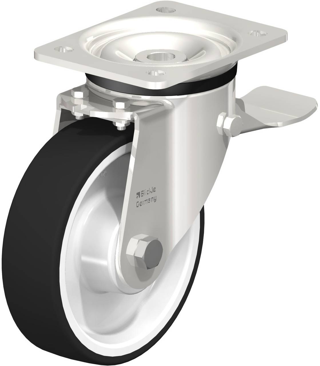 Blickle 748597 LKX-POTH 160XK-ST Kółko skrętne z hamulcem Średnica koła: 160 mm Maksymalne obciążenie: 550 kg 1 szt. - obrazek 1