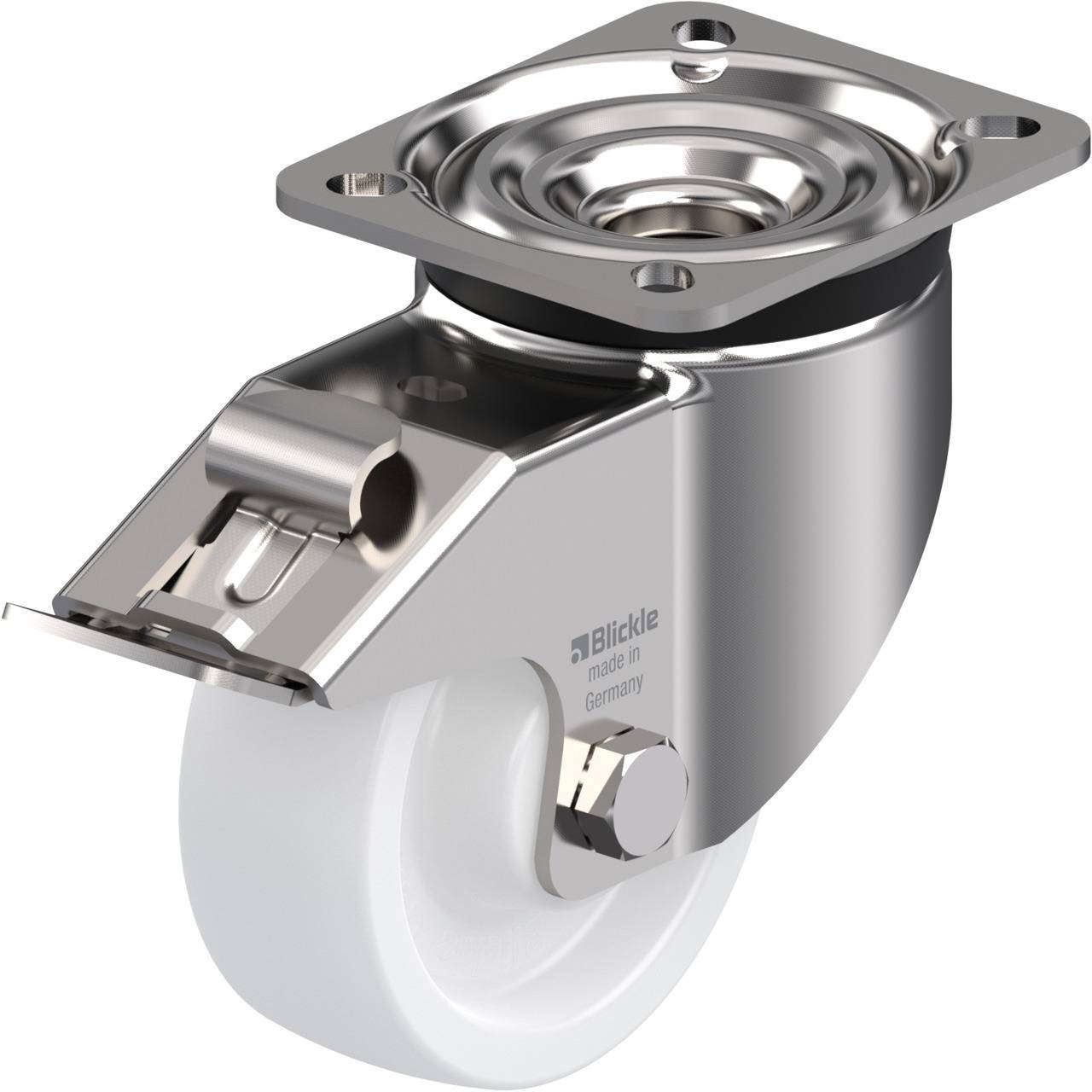 Blickle 754906 LKX-SPO 100G-1-FI Kółko skrętne z hamulcem Średnica koła: 100 mm Maksymalne obciążenie: 350 kg 1 szt. - obrazek 1