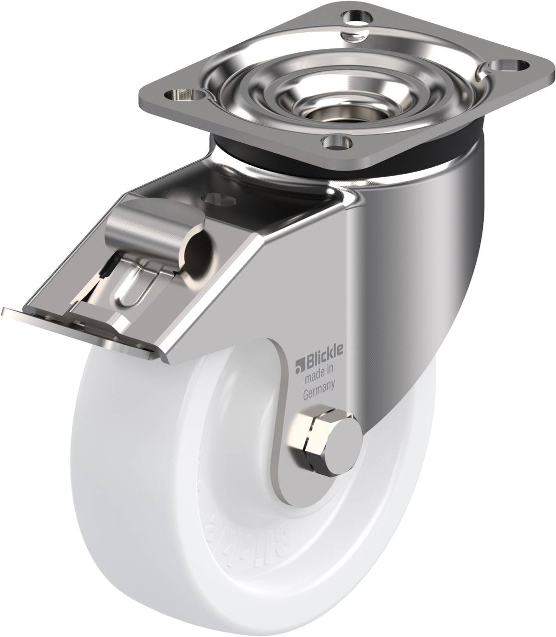 Blickle 754910 LKX-SPO 125G-1-FI Kółko skrętne z hamulcem Średnica koła: 125 mm Maksymalne obciążenie: 350 kg 1 szt. - obrazek 1