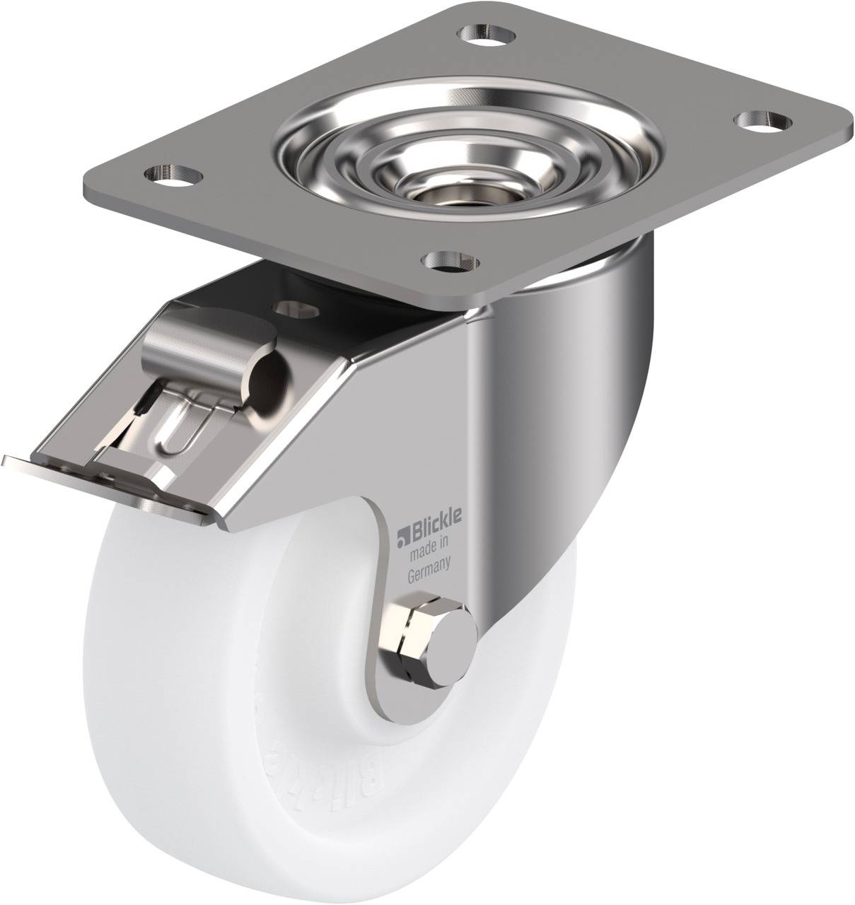 Blickle 754912 LKX-SPO 125G-3-FI Kółko skrętne z hamulcem Średnica koła: 125 mm Maksymalne obciążenie: 350 kg 1 szt. - obrazek 1