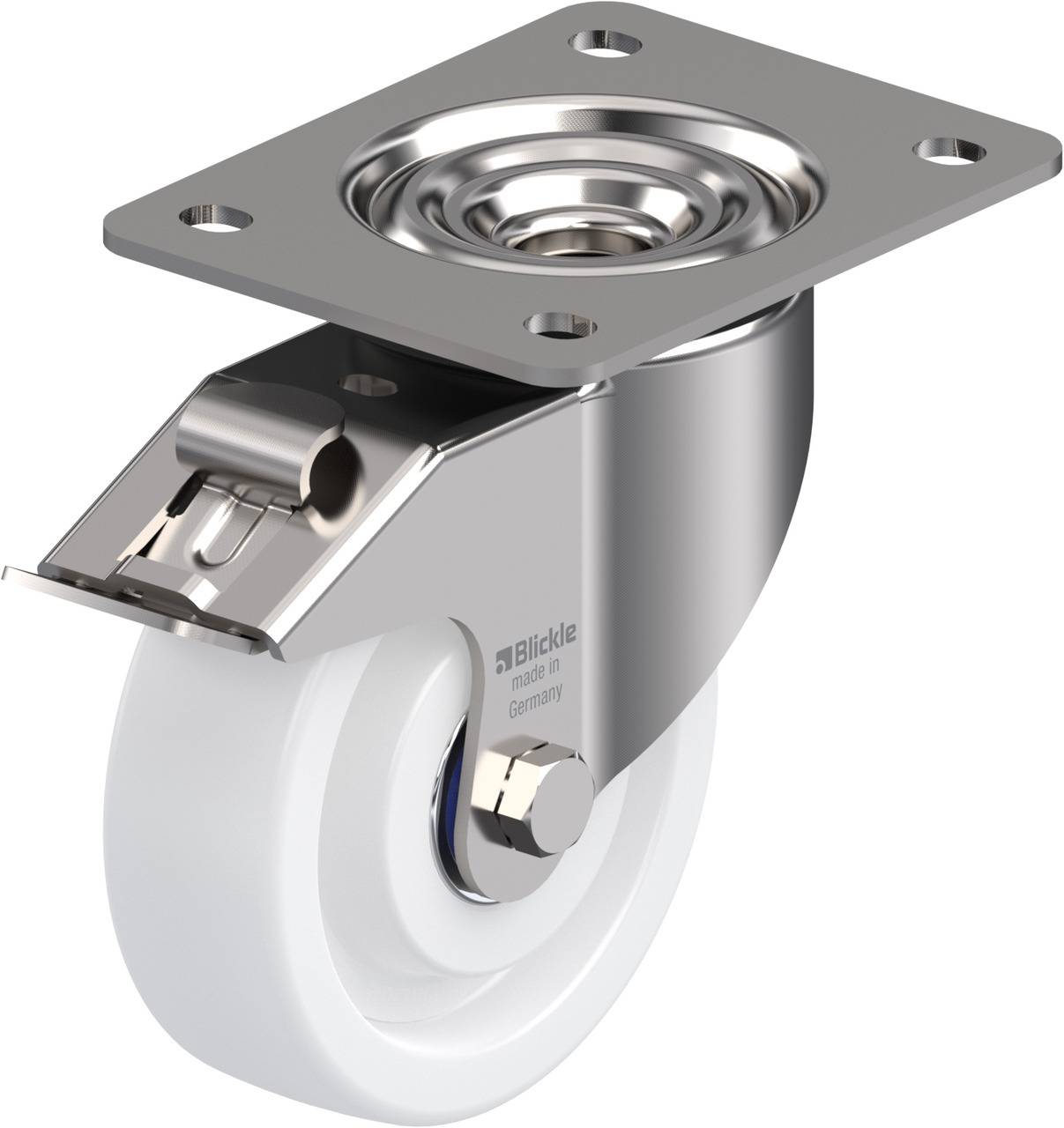 Blickle 754916 LKX-SPO 125XK-3-FI Kółko skrętne z hamulcem Średnica koła: 125 mm Maksymalne obciążenie: 350 kg 1 szt. - obrazek 1