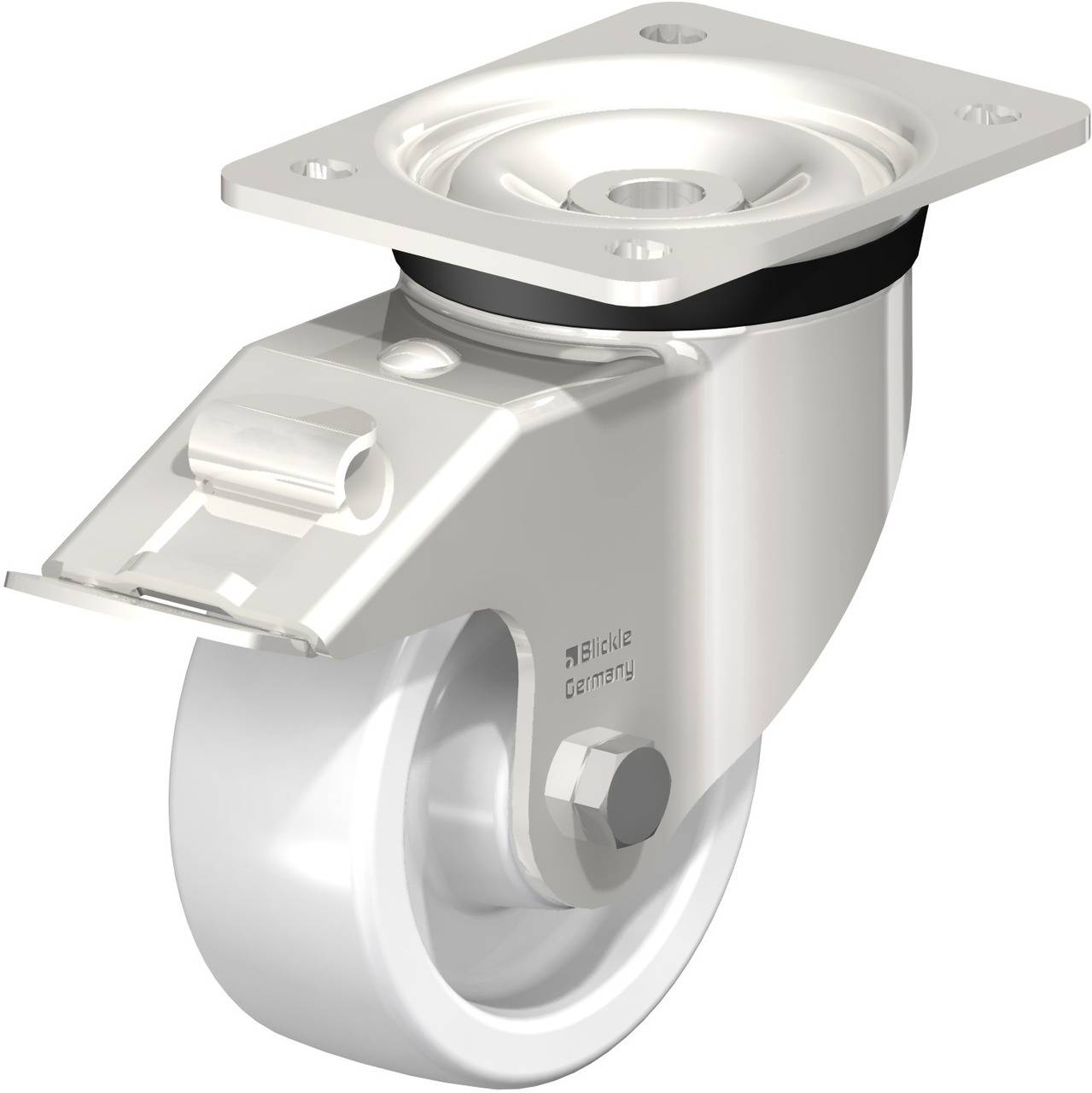 Blickle 602458 LKX-SPO 127G-FI Kółko skrętne z hamulcem Średnica koła: 125 mm Maksymalne obciążenie: 750 kg 1 szt. - obrazek 1