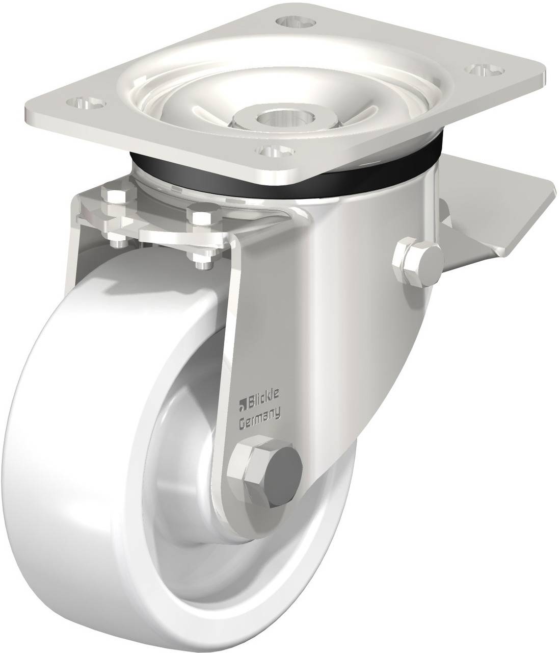 Blickle 678664 LKX-SPO 127G-ST Kółko skrętne z hamulcem Średnica koła: 125 mm Maksymalne obciążenie: 750 kg 1 szt. - obrazek 1