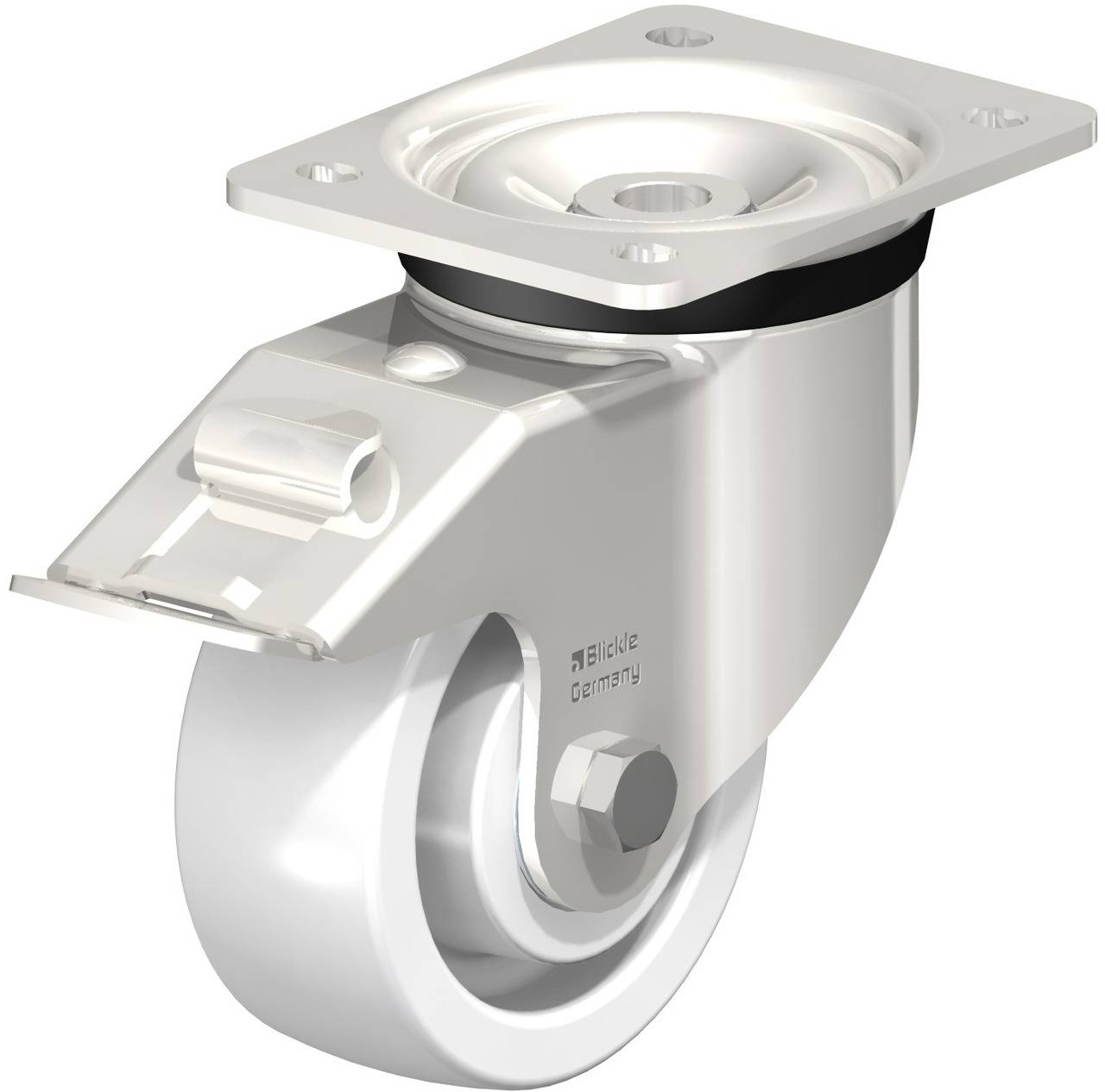 Blickle 618074 LKX-SPO 127XK-FI Kółko skrętne z hamulcem Średnica koła: 125 mm Maksymalne obciążenie: 750 kg 1 szt. - obrazek 1