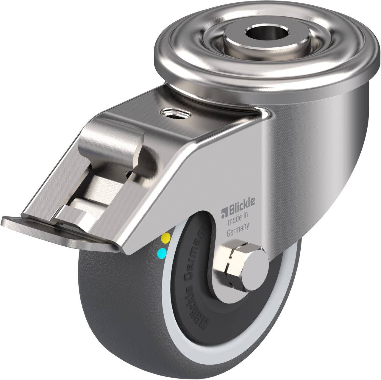 Blickle 853695 LEXR-PATH 80KFD-FI-ELS Kółko skrętne z hamulcem Średnica koła: 80 mm Maksymalne obciążenie: 100 kg 1 szt. - obrazek 1
