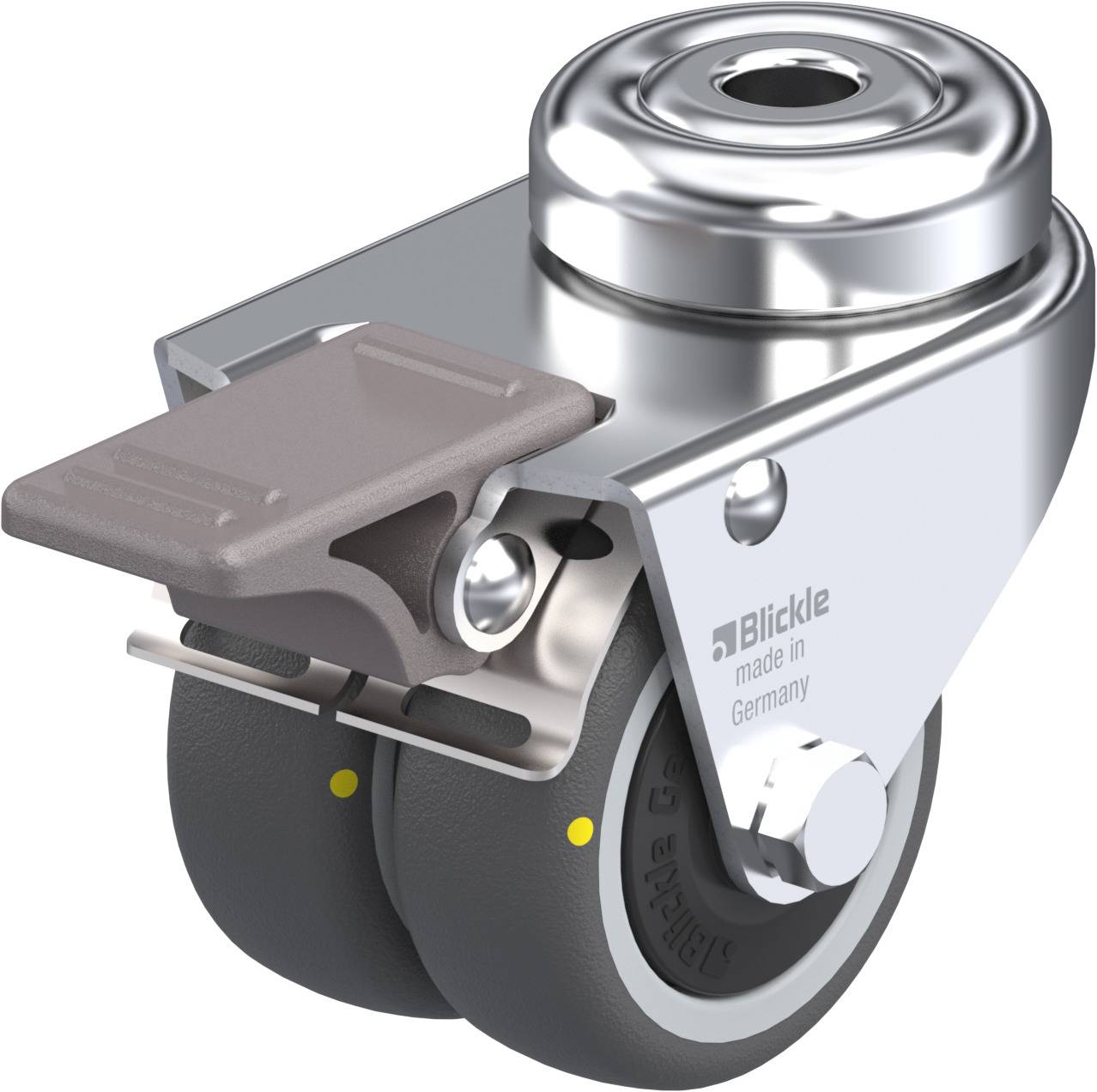 Blickle 848938 LMDA-PATH 50KF-FI-ELS Podwójny zestaw kołowy Średnica koła: 50 mm Maksymalne obciążenie: 80 kg 1 szt. - obrazek 1