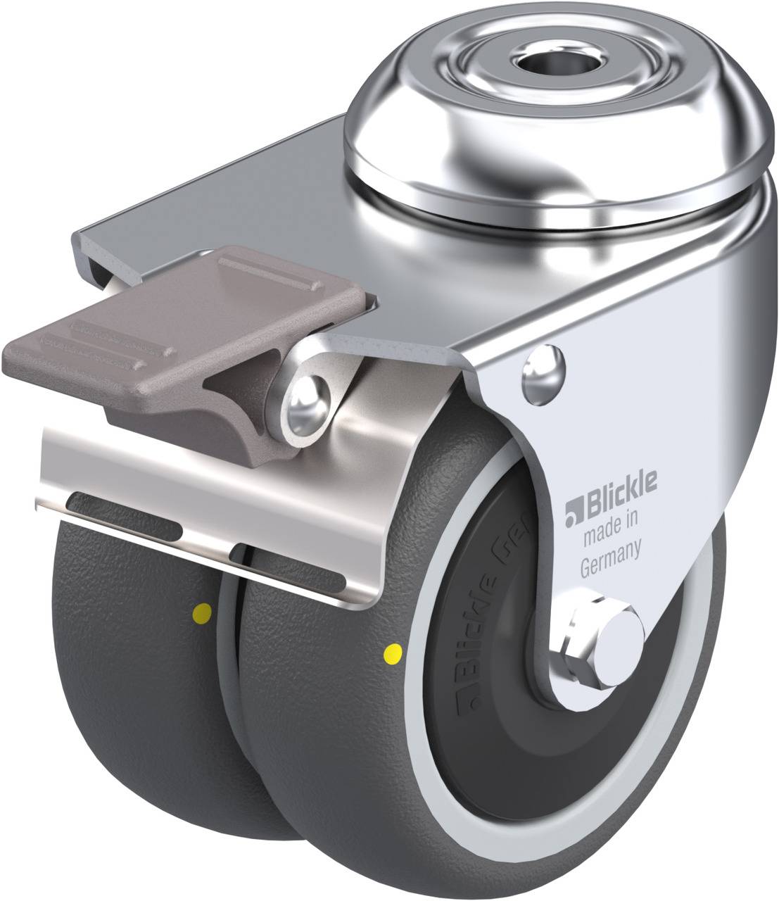 Blickle 848940 LMDA-PATH 75KF-FI-ELS Podwójny zestaw kołowy Średnica koła: 75 mm Maksymalne obciążenie: 100 kg 1 szt. - obrazek 1