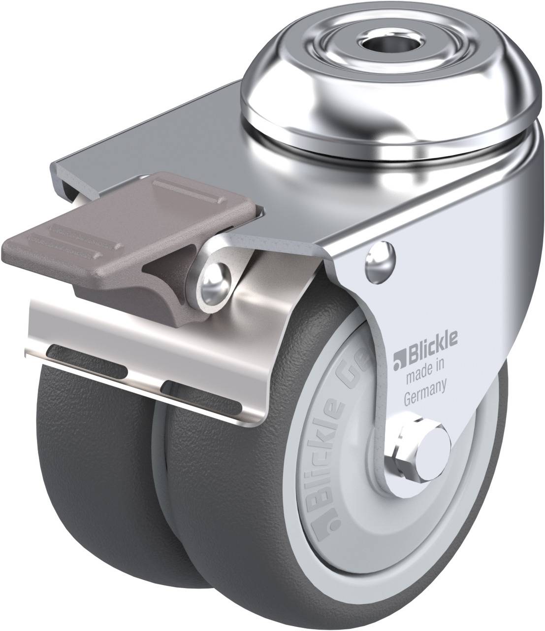 Blickle 757083 LMDA-PATH 75KF-FI Podwójny zestaw kołowy Średnica koła: 75 mm Maksymalne obciążenie: 100 kg 1 szt. - obrazek 1