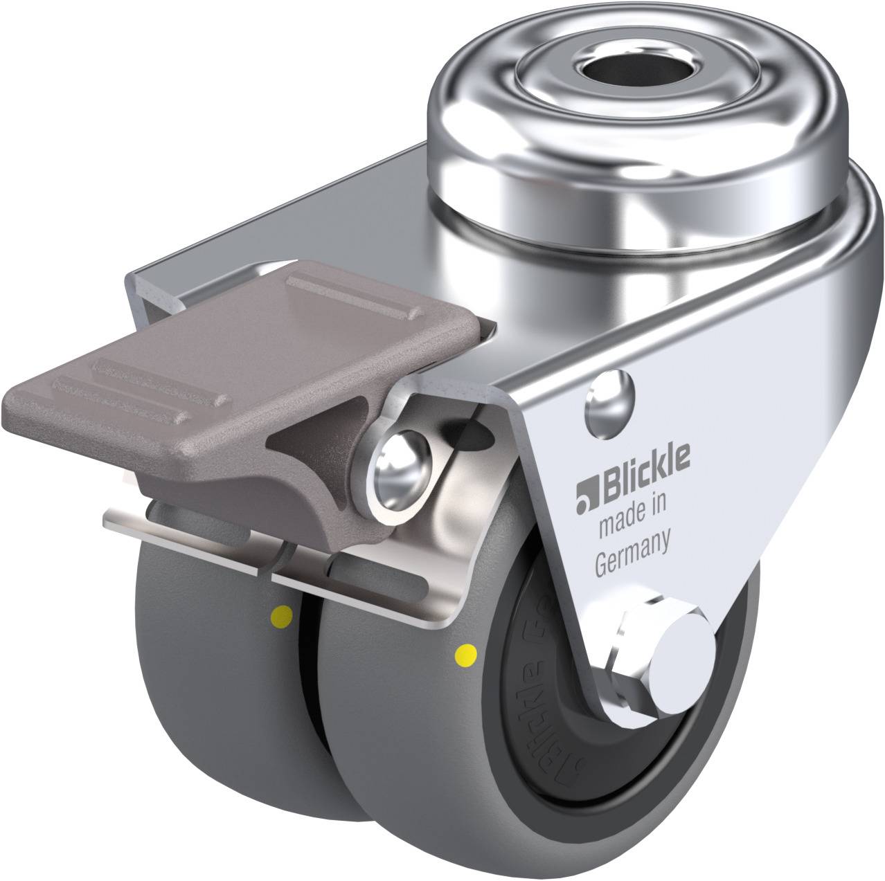 Blickle 633636 LMDA-TPA 50KF-FI-ELS Podwójny zestaw kołowy Średnica koła: 50 mm Maksymalne obciążenie: 60 kg 1 szt. - obrazek 1
