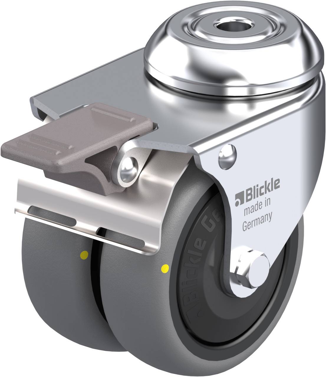 Blickle 637769 LMDA-TPA 75KF-FI-ELS Podwójny zestaw kołowy Średnica koła: 75 mm Maksymalne obciążenie: 100 kg 1 szt. - obrazek 1