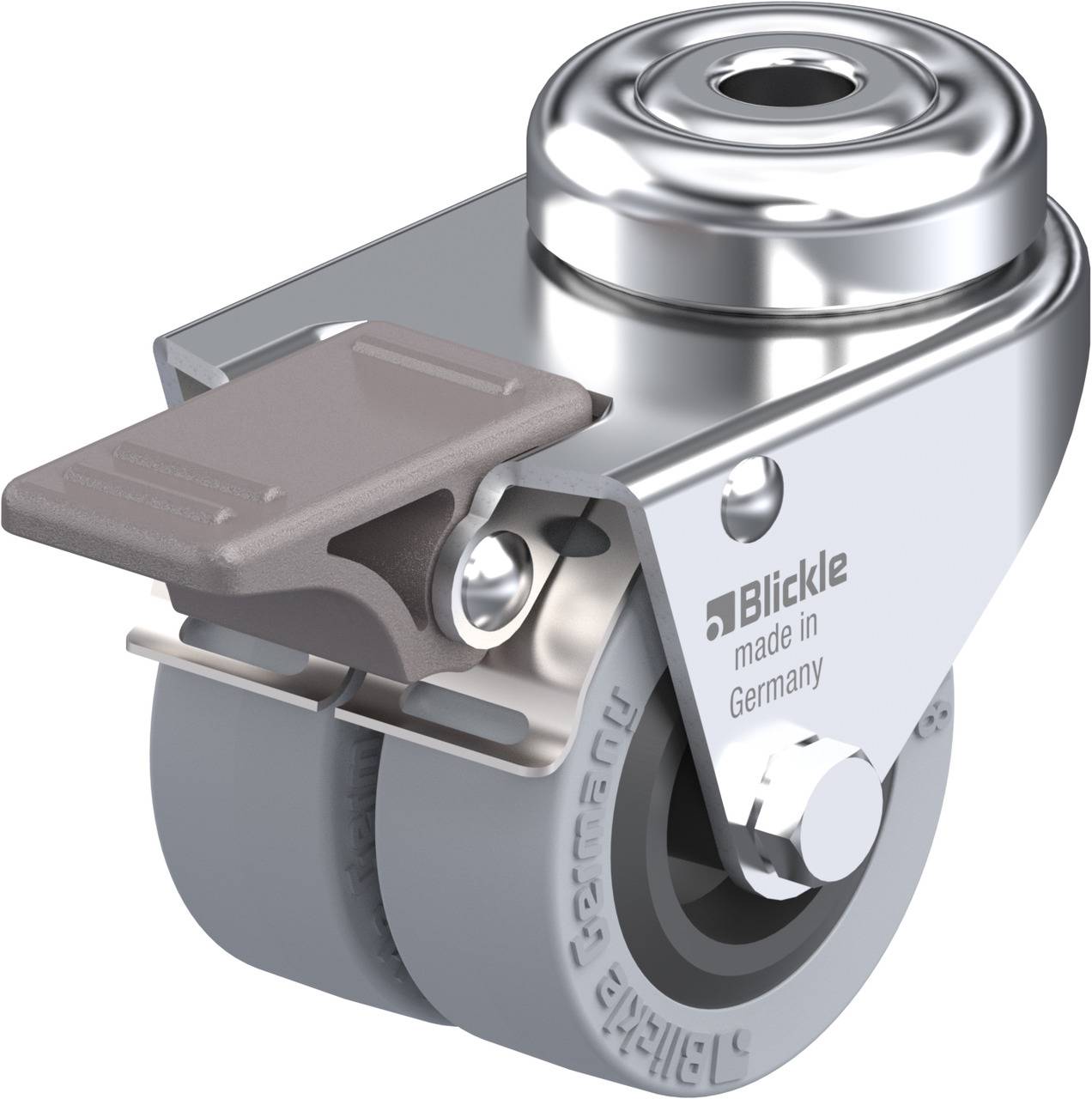 Blickle 281907 LMDA-VPA 50G-FI Podwójny zestaw kołowy Średnica koła: 50 mm Maksymalne obciążenie: 80 kg 1 szt. - obrazek 1