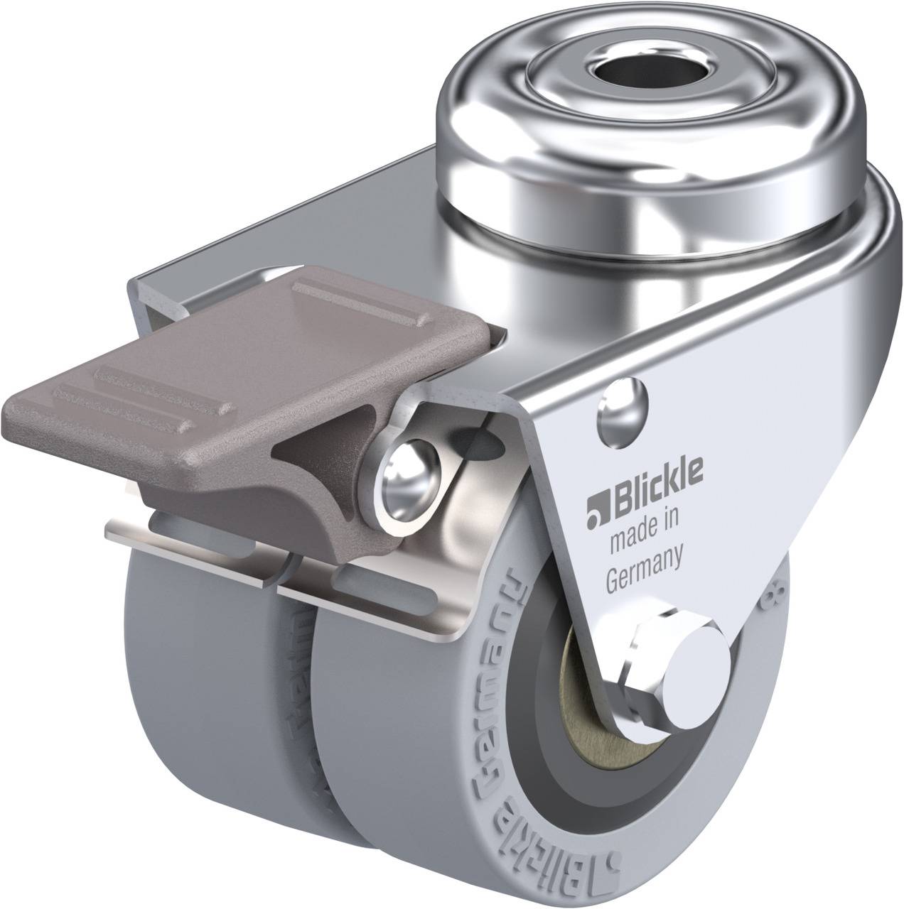 Blickle 279372 LMDA-VPA 50K-FI Podwójny zestaw kołowy Średnica koła: 50 mm Maksymalne obciążenie: 80 kg 1 szt. - obrazek 1