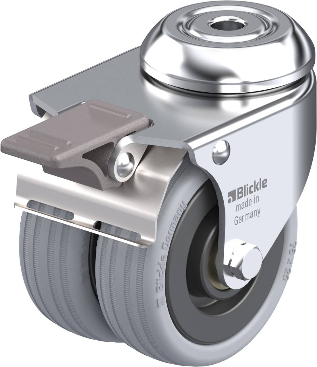 Blickle 278390 LMDA-VPA 75K-FI Podwójny zestaw kołowy Średnica koła: 75 mm Maksymalne obciążenie: 100 kg 1 szt. - obrazek 1