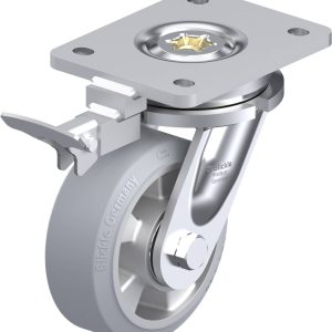 Blickle 852055 LO-ALEV 127K-SG-RI4 Kółko skrętne z hamulcem Średnica koła: 125 mm Maksymalne obciążenie: 300 kg 1 szt.