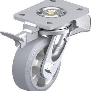 Blickle 852052 LO-ALEV 127K-ST-SG-RI4 Kółko skrętne z hamulcem Średnica koła: 125 mm Maksymalne obciążenie: 300 kg 1 szt