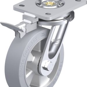 Blickle 852065 LO-ALEV 160K-SG-RI4 Kółko skrętne z hamulcem Średnica koła: 160 mm Maksymalne obciążenie: 400 kg 1 szt.
