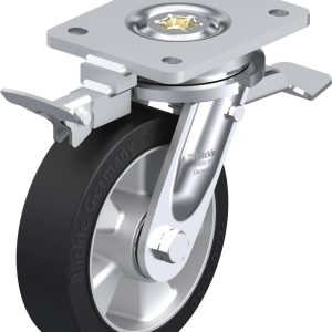 Blickle 852064 LO-ALEV 160K-ST-RI4 Kółko skrętne z hamulcem Średnica koła: 160 mm Maksymalne obciążenie: 400 kg 1 szt.