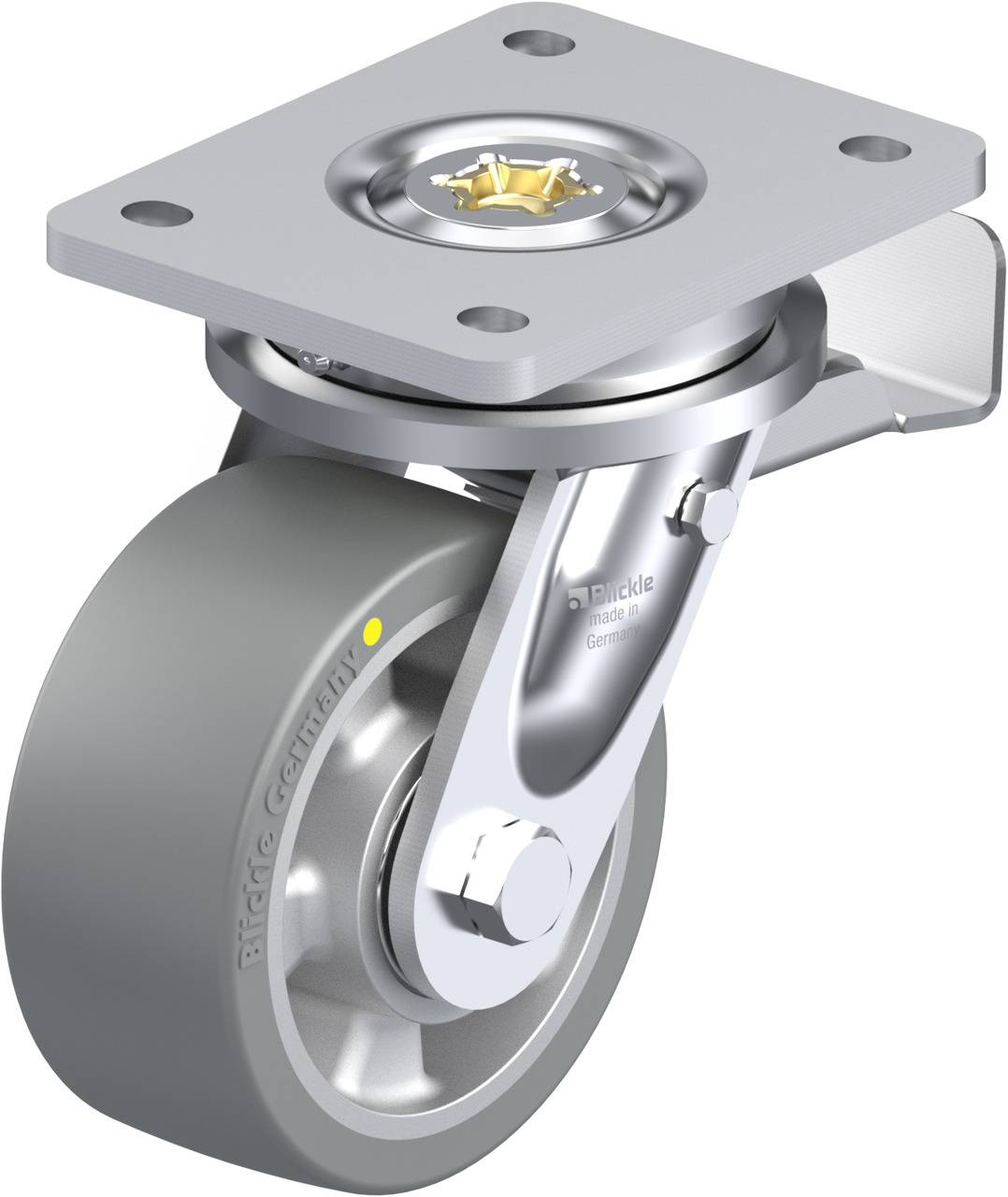 Blickle 756865 LO-ALTH 127K-ST-AS Kółko skrętne z hamulcem Średnica koła: 125 mm Maksymalne obciążenie: 750 kg 1 szt. - obrazek 1