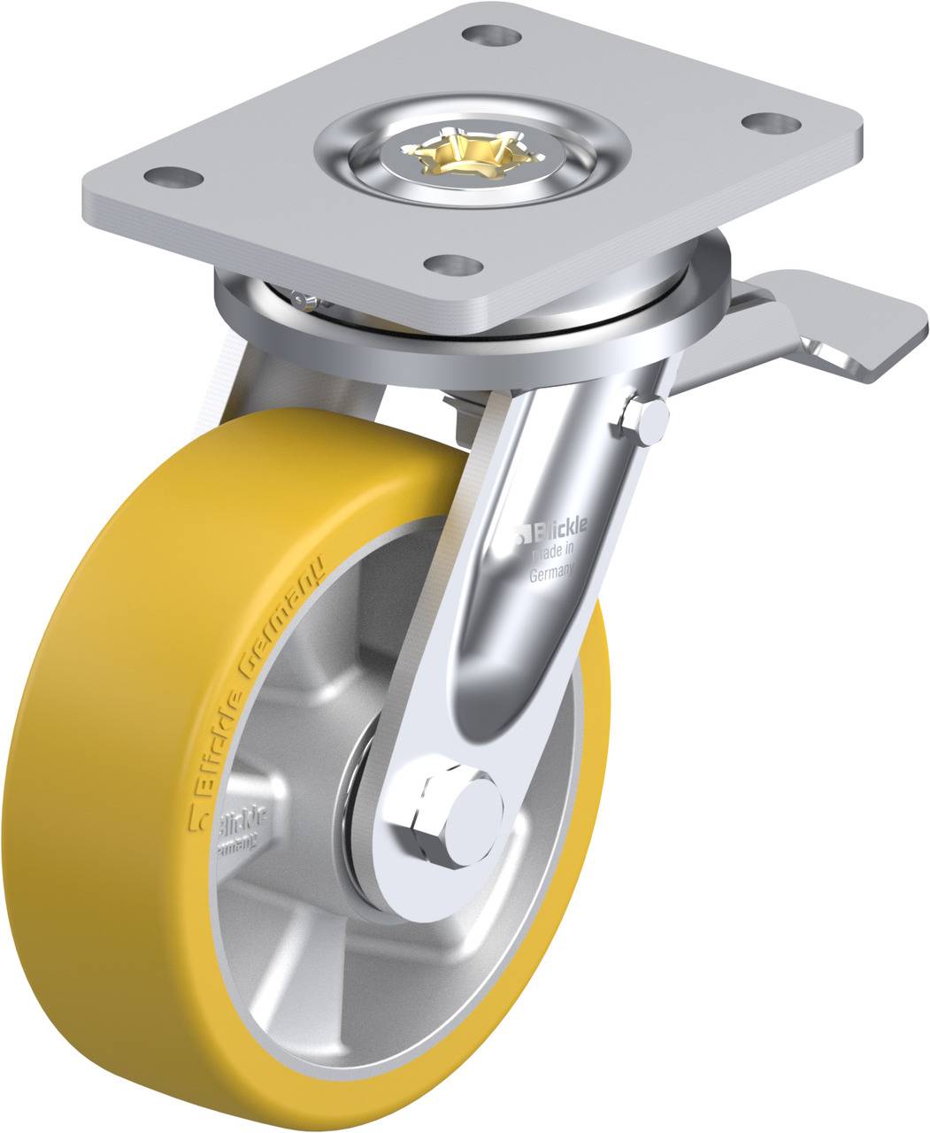 Blickle 562868 LO-ALTH 150K-ST Kółko skrętne z hamulcem Średnica koła: 150 mm Maksymalne obciążenie: 650 kg 1 szt. - obrazek 1