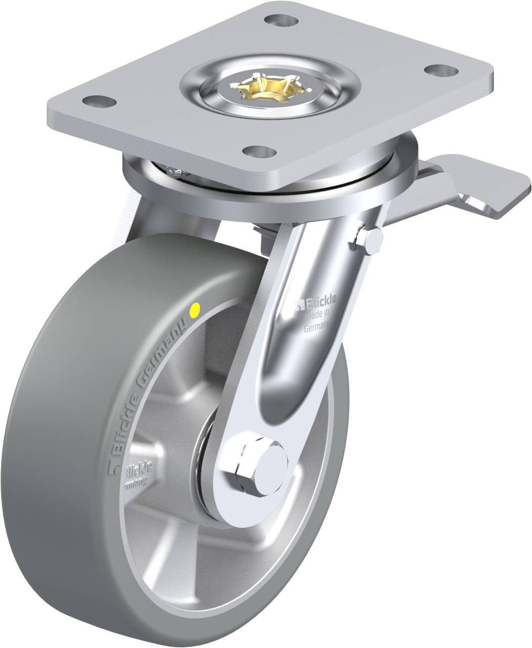 Blickle 742890 LO-ALTH 150K-ST-AS Kółko skrętne z hamulcem Średnica koła: 150 mm Maksymalne obciążenie: 650 kg 1 szt. - obrazek 1