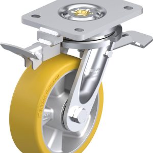 Blickle 852544 LO-ALTH 150K-ST-RI4 Kółko skrętne z hamulcem Średnica koła: 150 mm Maksymalne obciążenie: 650 kg 1 szt.