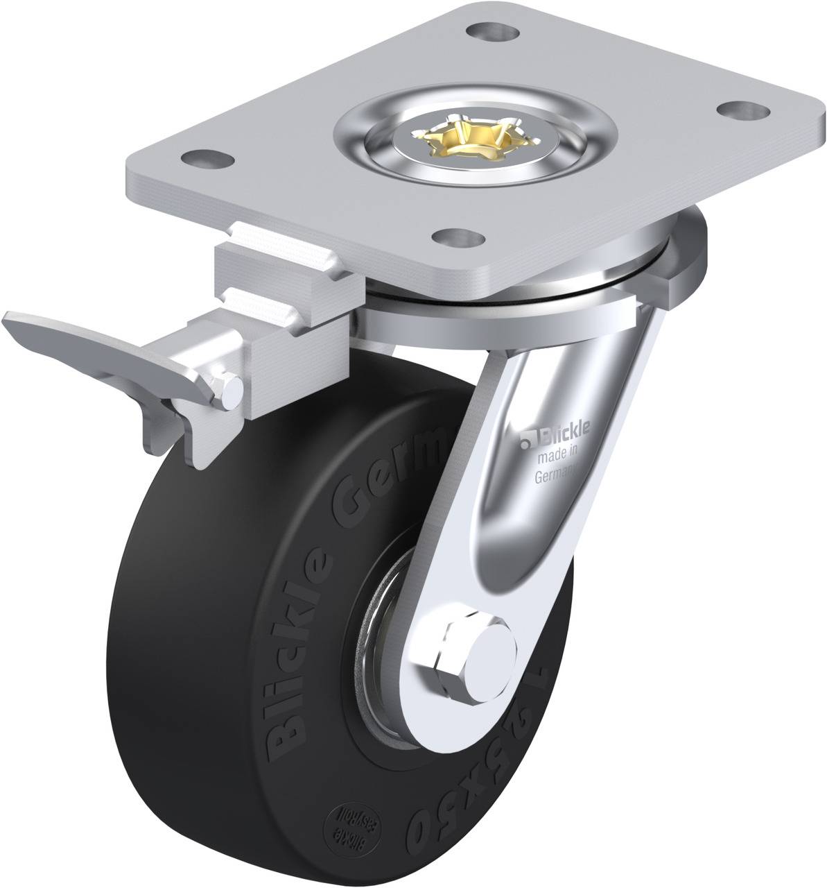 Blickle 852102 LO-SE 125K-RI4 Kółko skrętne z hamulcem Średnica koła: 125 mm Maksymalne obciążenie: 320 kg 1 szt. - obrazek 1