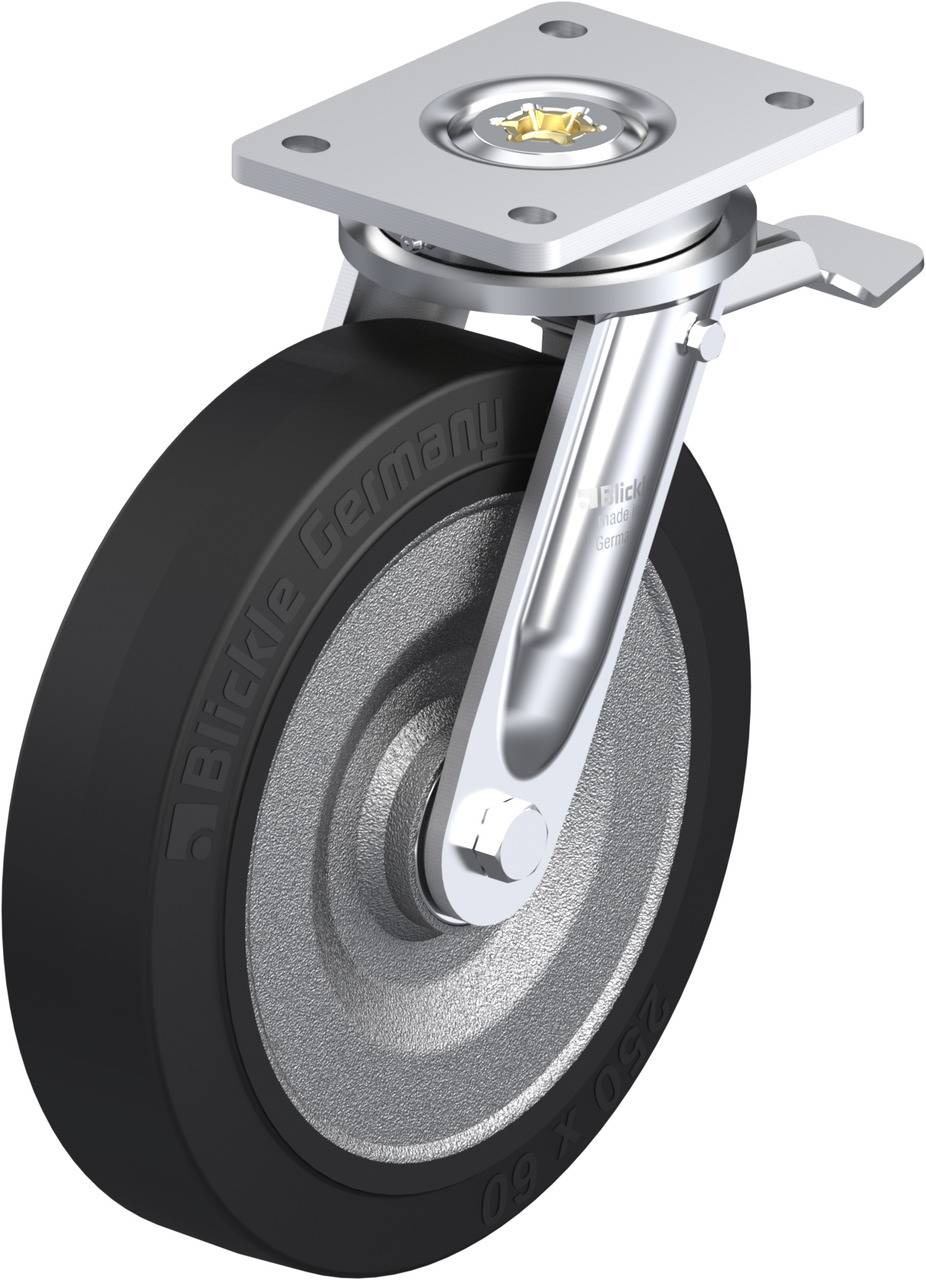 Blickle 51193 LO-SE 250K-ST Kółko skrętne z hamulcem Średnica koła: 250 mm Maksymalne obciążenie: 850 kg 1 szt. - obrazek 1